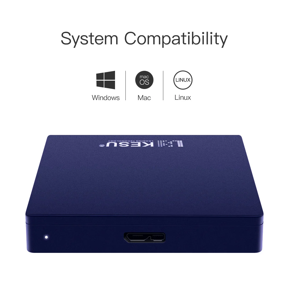 KESU HDD 2.5 usb3.0 Portable External Hard Drive 250gb/500gb/750gb/1tb Storage Memory Device For Data Backup Computer