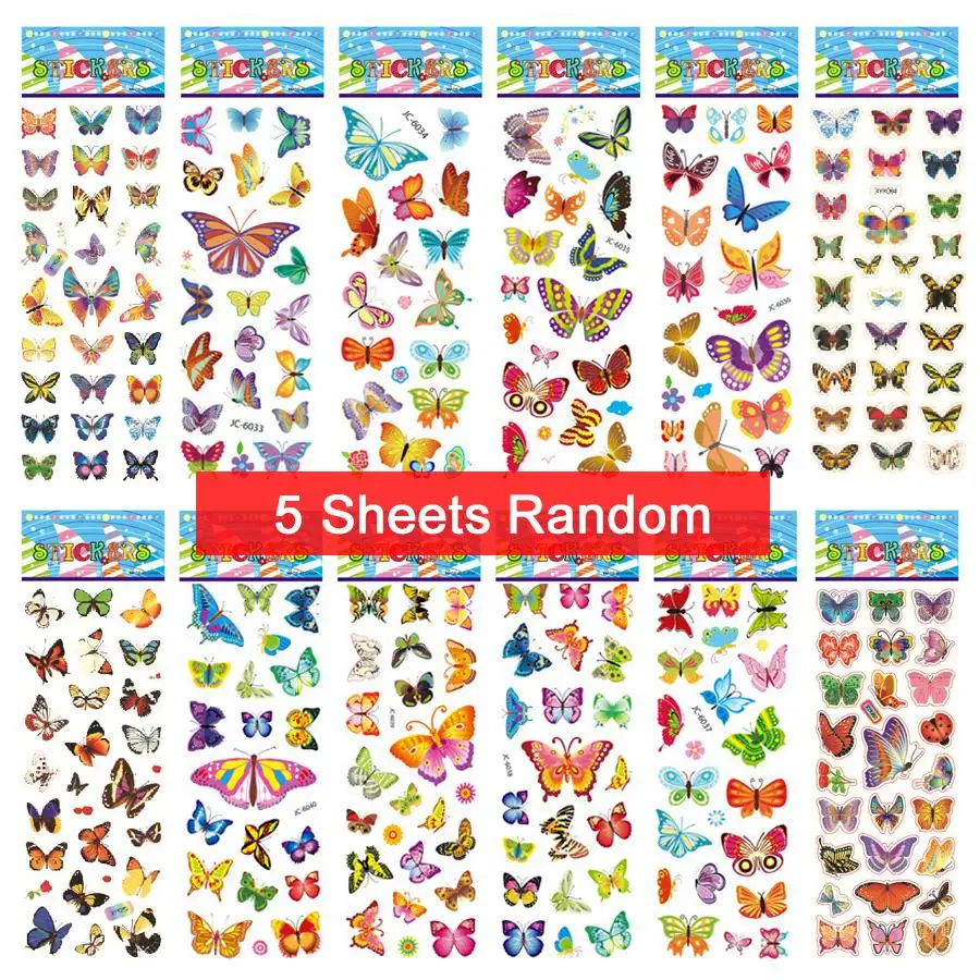 5 Buterfly Stickers