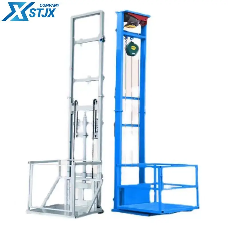 

Small electric lift freight elevator hydraulic warehouse factory simple lift for loading goods