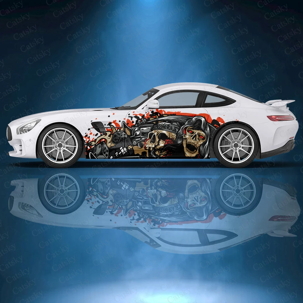 skull-abstract-design-Car-stickers-ita-car-tuning-racing-vinyl-decal ...