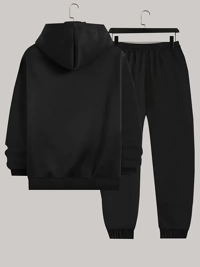 Men’s autumn 3D duck print hoodie and sweatpants outdoor sports set 06