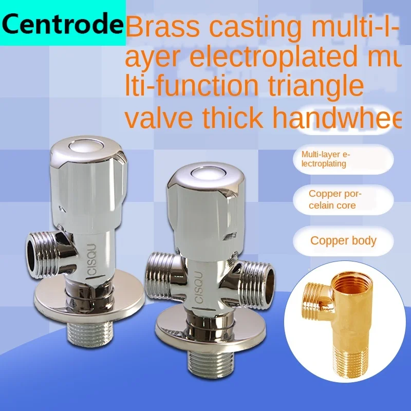 

Brass triangle valve water stop valve 1/2IN 3/4IN Thread washing machine connector