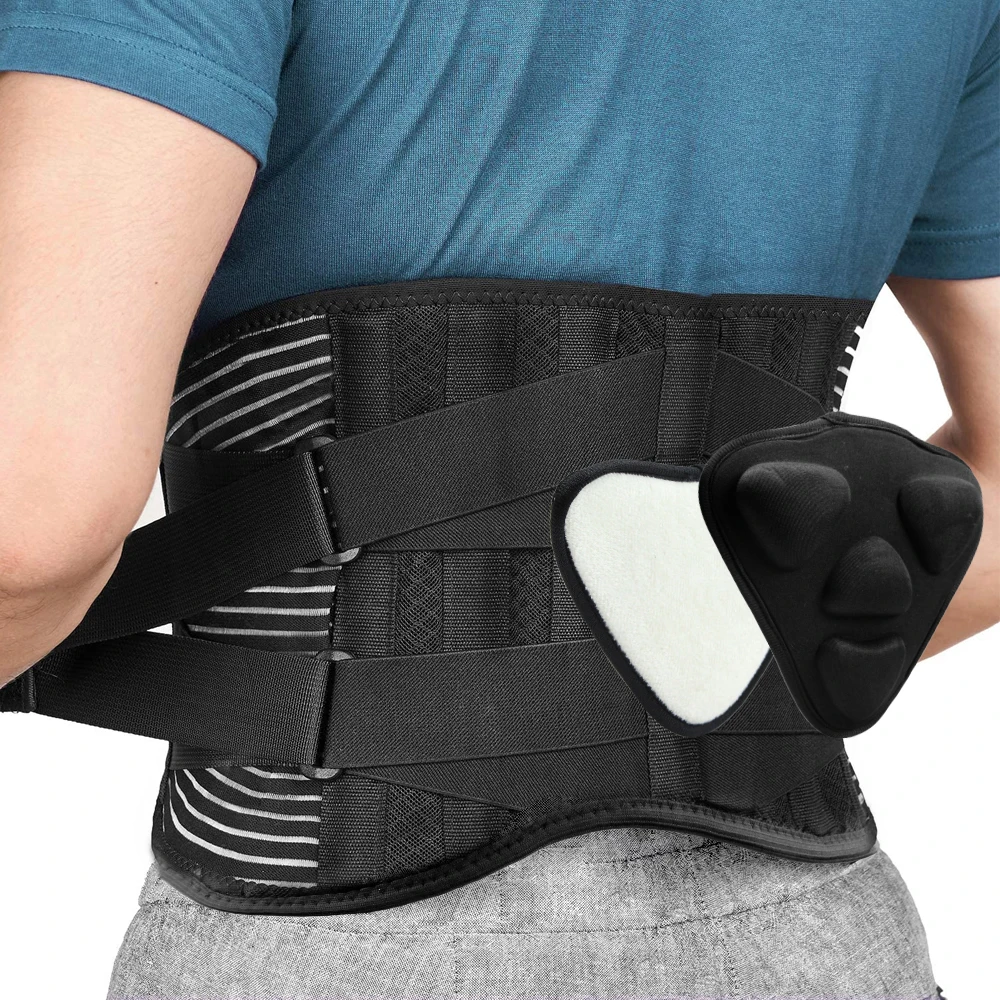 

Breathable Waist Support Belt Back Brace with 6 Metal Stays for Work, Sciatica, Herniated Disc, Scoliosis, Lower Back Pain Relif
