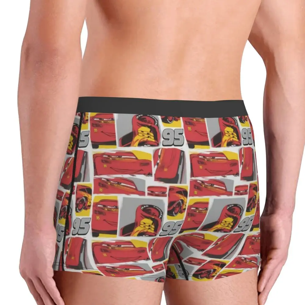 Custom Lightning McQueen Car Collage Boxers Shorts Men's Briefs Underwear Cool Underpants