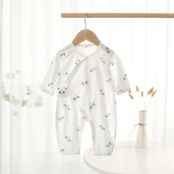 AYNIGIELL ملابس أطفال صيفية رقيقة، بذلة أطفال رائعة ومسامية، ملابس أطفال ناعمة من القطن الخالص 2