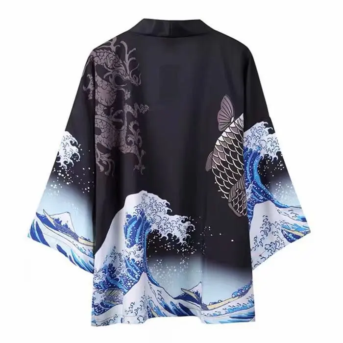 

Summer Men Kimono Robe Gown Vintage Style Cardigan Taoist Bathrobe Sleepwear Casual Nightwear Home Coat Jacket Yukata Outfits
