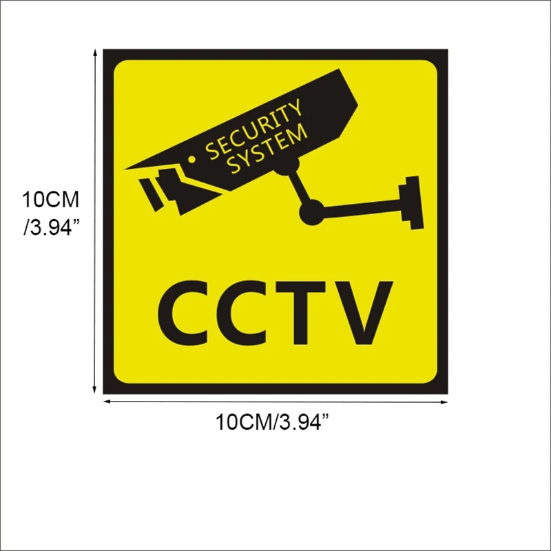 Warning Stickers Warning Decal 5/10pcs Warning Stickers Surveillance Security Camera Alarm Sticker Waterproof CCTV Video