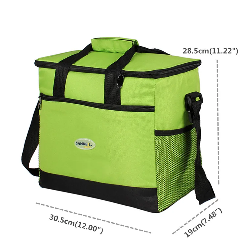 16L Portable Outdoor Camping Picnic Insulated Cooler Tote Lunch Bags Travel Ice Box Canvas Cooler Bag