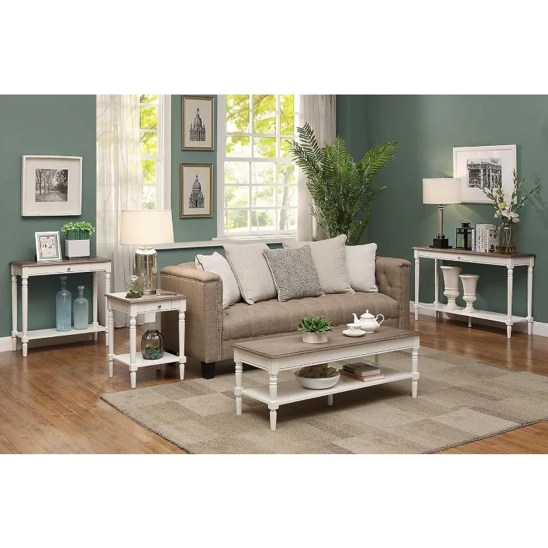 Convenience concepts french country console table with drawer and shelf deals