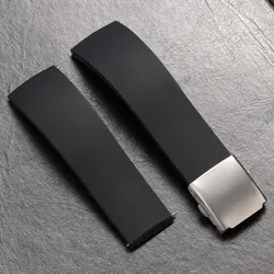 Universal Quick Release Soft Silicone Watch Band - 18/20/22/24mm - Sporty Rubber Strap - 22mm (Black)