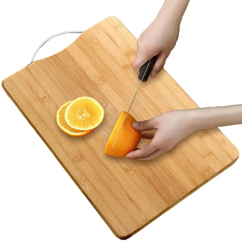 Bamboo Cutting Boards Non-slip Chopping Board With Handle Anti-slip Cutting Board Serving Tray Chopping For Meat Cheese