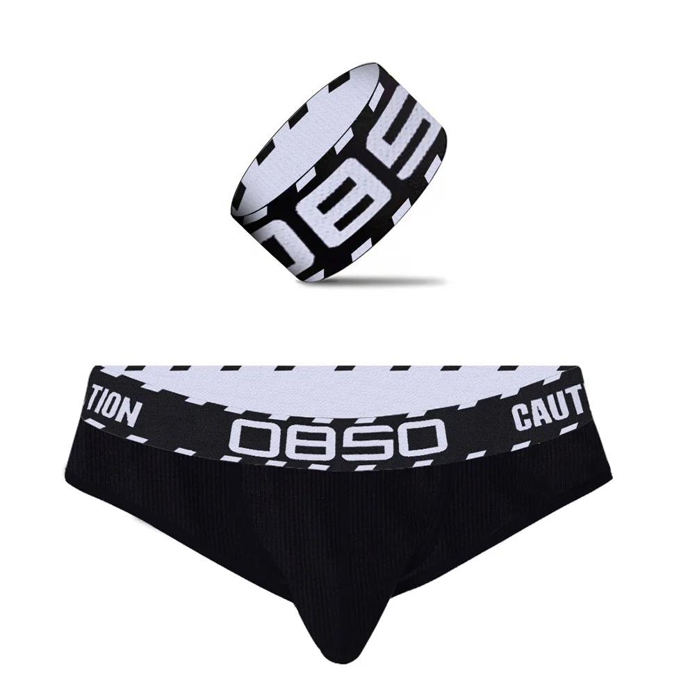 

0850 men's low rise briefs paired with stylish and cool men's fashion