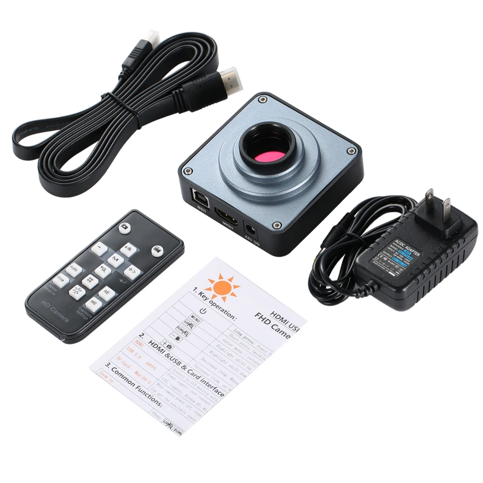 Full HD 48MP 2K 1080P 60FPS Industry Video Microscope Camera HDMI-compatible USB Simultaneous Output Magnifier Chip Phone Repair digital microscope optical instruments handheld microscope mini microscope pocket microscope