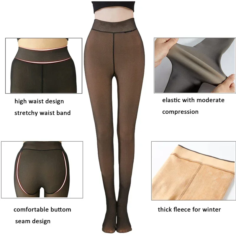 Thermal Stockings Woman Fleece Tights Sexy