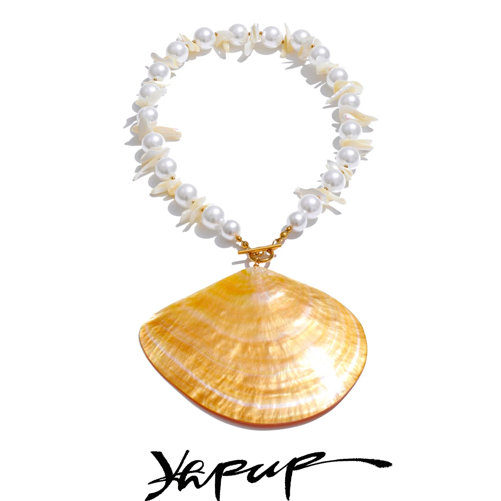 Yhpup Pendant Necklace Simulated Pearls