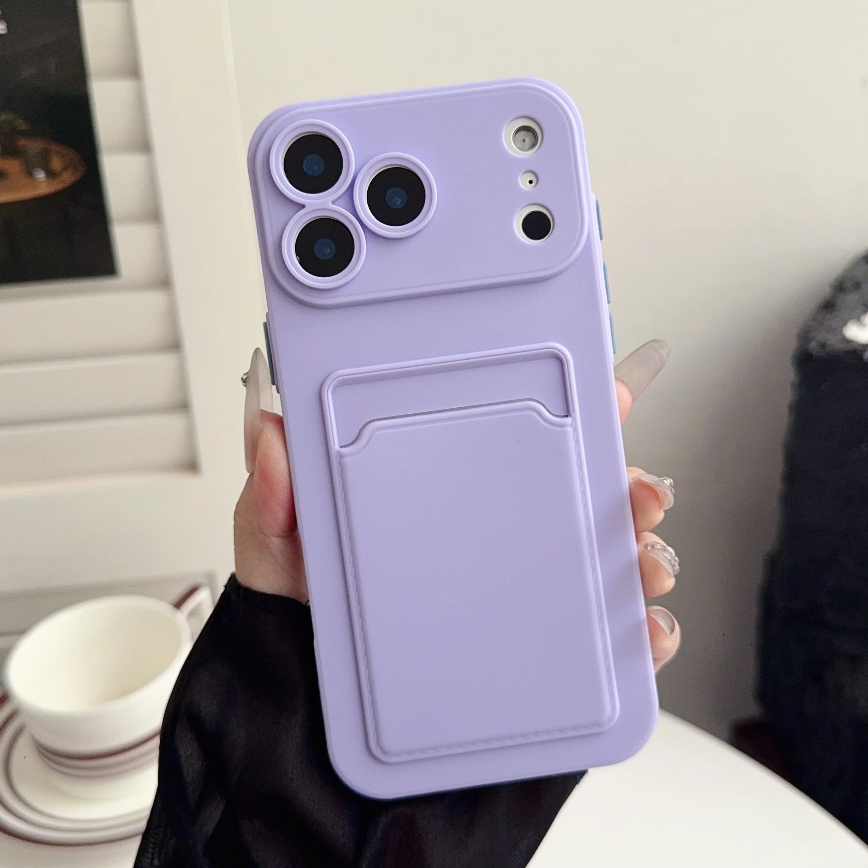 Luxury Soft Silicone Wallet Card Holder Phone Case with Slot Bag