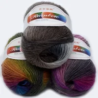 50g Rainbow Soft Yarn 70% Australian wool 30% Nylon Gradient Multi Color Yarn for Crocheting Hand Knitting DIY Yarn 140m/153yd 2