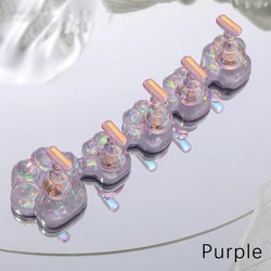 Aurora Resin Nail Art Display Stand for Manicure Practice and Press - On Nails (Purple)