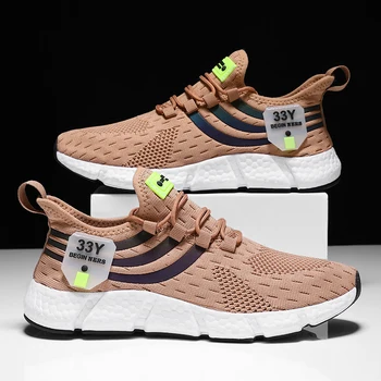 الرجال أحذية رياضية غير رسمية تنفس خفيفة الوزن أحذية رياضية الصيف في الهواء الطلق تنس الجري أحذية مشي الذكور أحذية مفلكنة رجل 3