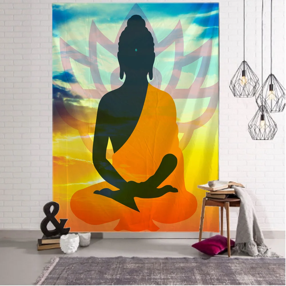 Buddhist Art Tapestry Meditation Seven Chakras Wall Hanging Mantra Bohemian Hippie Room Art Decoration