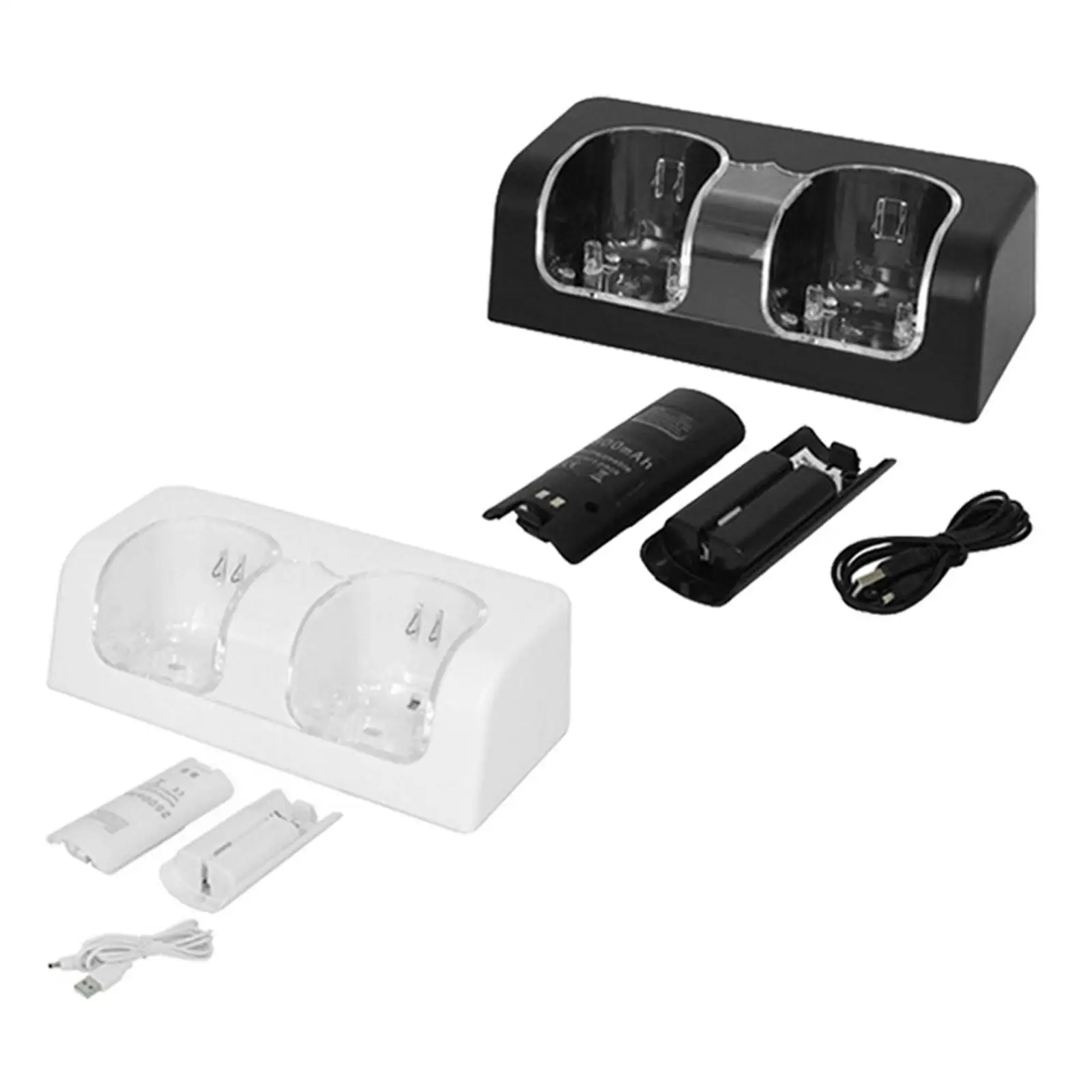 Battery Charger Charging Dock Station with Lengthened Cord for Wii Game Console Game Accessories Remote Control