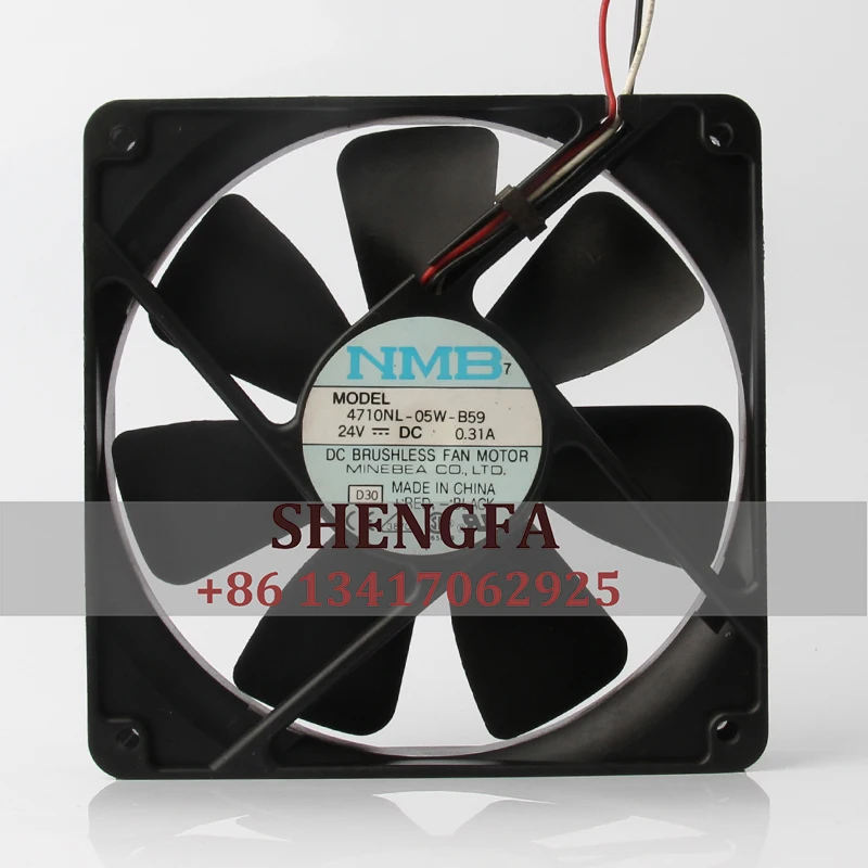 NMB 4710NL-05W-B59 Case Fan  24V 0.31A 120*120*25MM Inverter Silent Cooling Fan original 100% working fornmb mat 2410ml 05w b79 m02 dc 24v 0 25a 3 wire 60x60x25mm server cooling fan