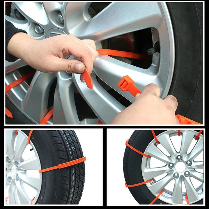 Q2 Anti-slip Mud Snow Chains for Car Truck SUV Emergency Chain Winter Driving Mountain Climbing Low Temperature Resistant