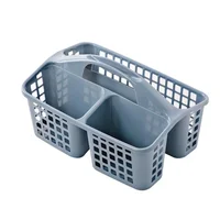 Plastic Shower Caddy Basket with Compartments, Portable Cleaning Supply Storage Organizer with Handle for College Dorm Bathroom 6