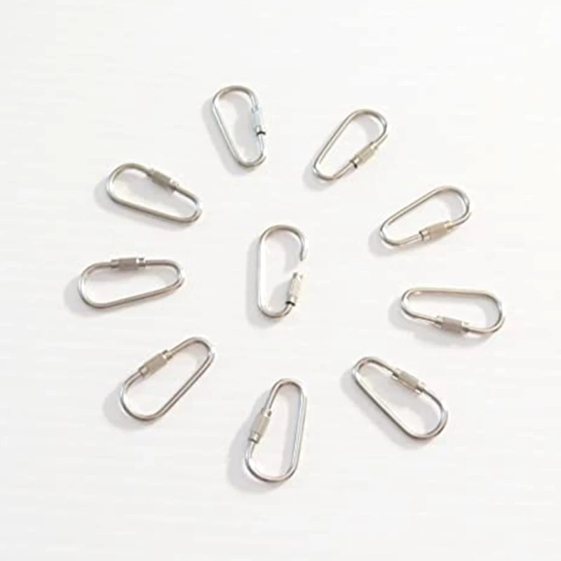 10-Piece Bird Toy Parts Stainless Steel Hooks for Hanging Parrot Feeder Mirror Toy Small Animal Tunnel Hammock Nest 4