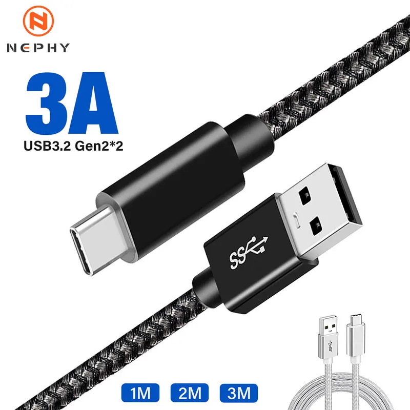 High-Speed USB-C Charging Cable - 10Gbps Data Transfer & 60W Power Delivery