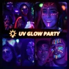 Waterproof 8 Color Water Based Face Body Paint Halloween Cosplay Black Light Face Makeup for Party UV Face Paint cosmetics 5