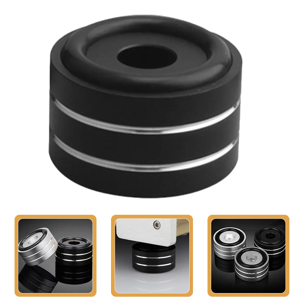 

4 Pcs Speaker Shock-absorbing Feet with Rubber Rings Isolation Non-slip Pads Speakers Non-skid Anti-slip Cushion Aluminum Alloy