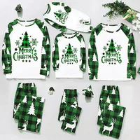 Christmas Family Matching Outfits Mom Dad Kids 2 Pieces Pajamas Set Baby Rompers Casual Loose Sleepwear Xmas Family Look Pyjamas 2