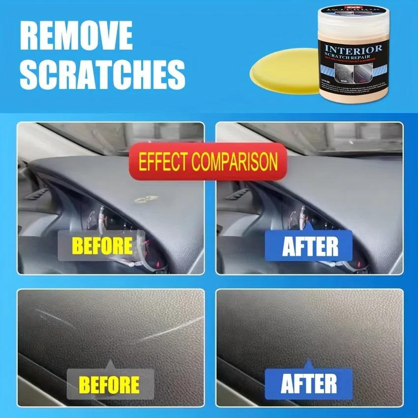 Interior Scratch Repair Parts Car Plastic Restorer - Auto Interior & Panel Renewal Wax Coating Agent Car Wax Car Wax Polish 4