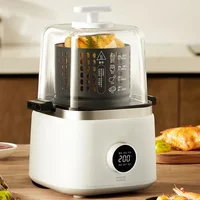 1000W Portable Air Fryer 2L Capacity Visible Household Transparent Visible Air Fryer Led Touch Screen Panel Air Fryer 2