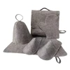 Set of 5 Sauna Hat Mat Glove Slippers Sauna Bag Japanese Russian Banya Sauna Set 1