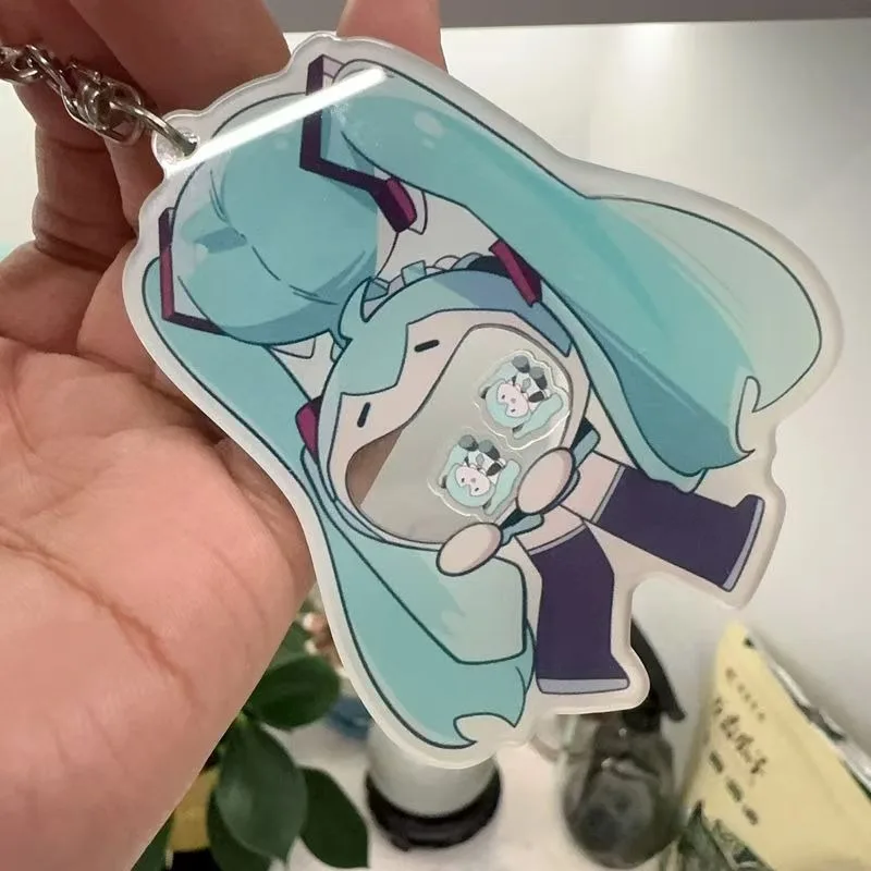 Hatsune Miku zweidimensionaler Anime peripherer transparenter Acryl-Rucksack-Stil, bester Freund, Schlüsselanhänger, Schultasche, Anhänger, Geschenk – Detail 3