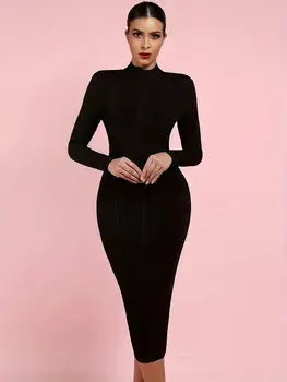 Bandage Dress Black Bodycon Dress Evening Party Elegant Sexy One Shoulder Birthday Club Outfit 1