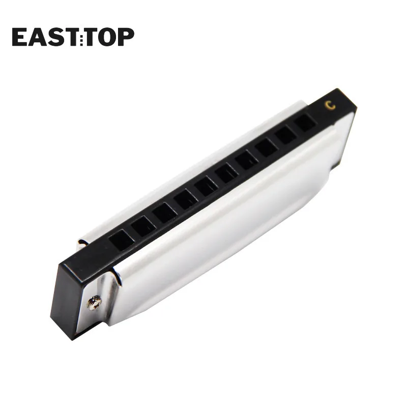 EASTTOP T10-3 10 Holes 20 Tones Stainless Steel Harp Diatonic Blues Harmonica Key Of C For Adults Kids Players diatonic harmonica