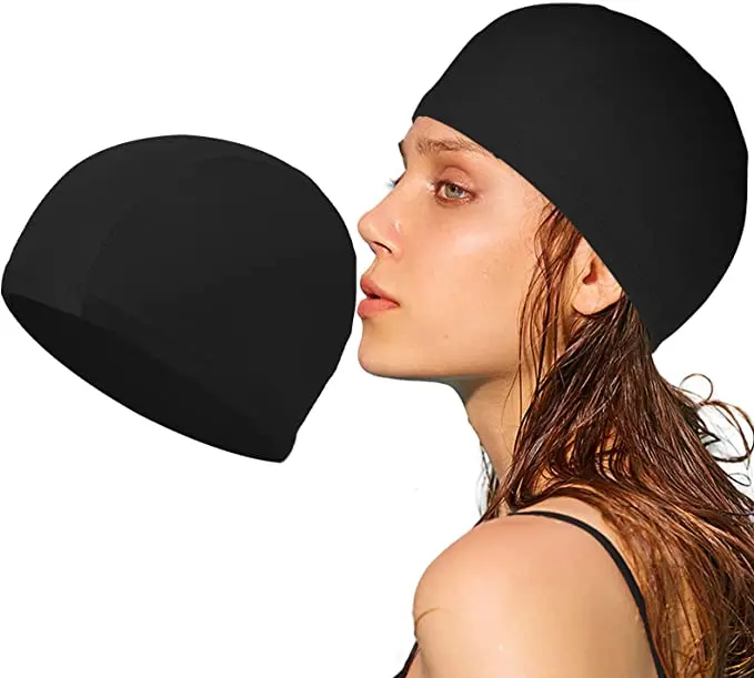 Swim Cap Swimming Hat Sporting Supplies Pure Color Great Sealing Black