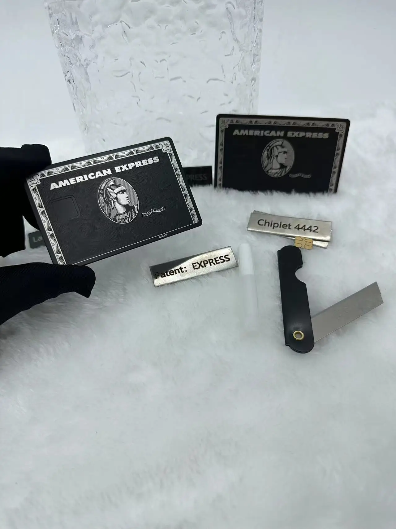 

Custom, custom,304 Metal Stainless steel matte black social media business card programmable custom metal card