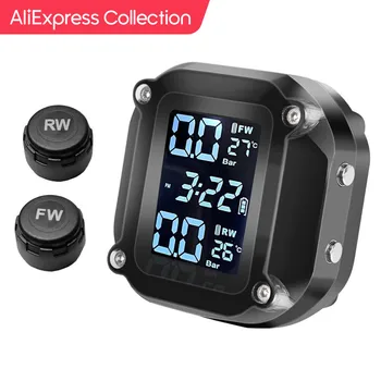 AliExpress Collection M5 콤비네이션 오토바이 타이어 압력 모니터, 디지털 디스플레이, 외부 오토바이, 무선 타이어 압력 감지기