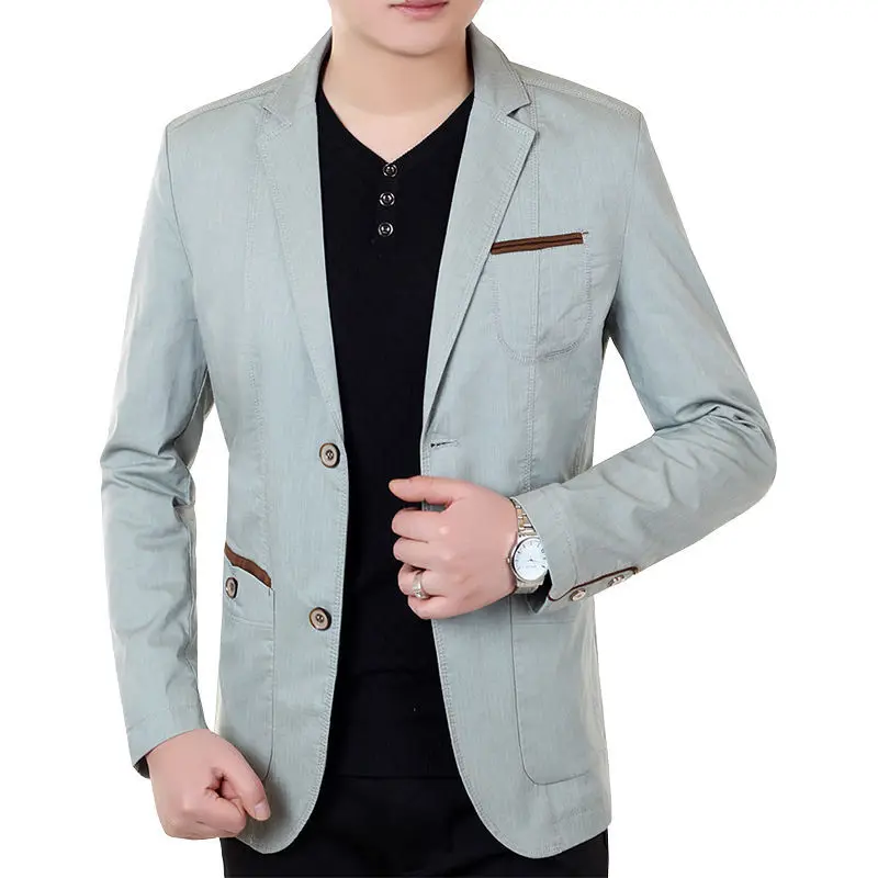 Men Thin Blazers Jackets New Fashion Male Business Casual Suits Coats High Quality Man Spring Slim Blazers Jackets Coats 4XL