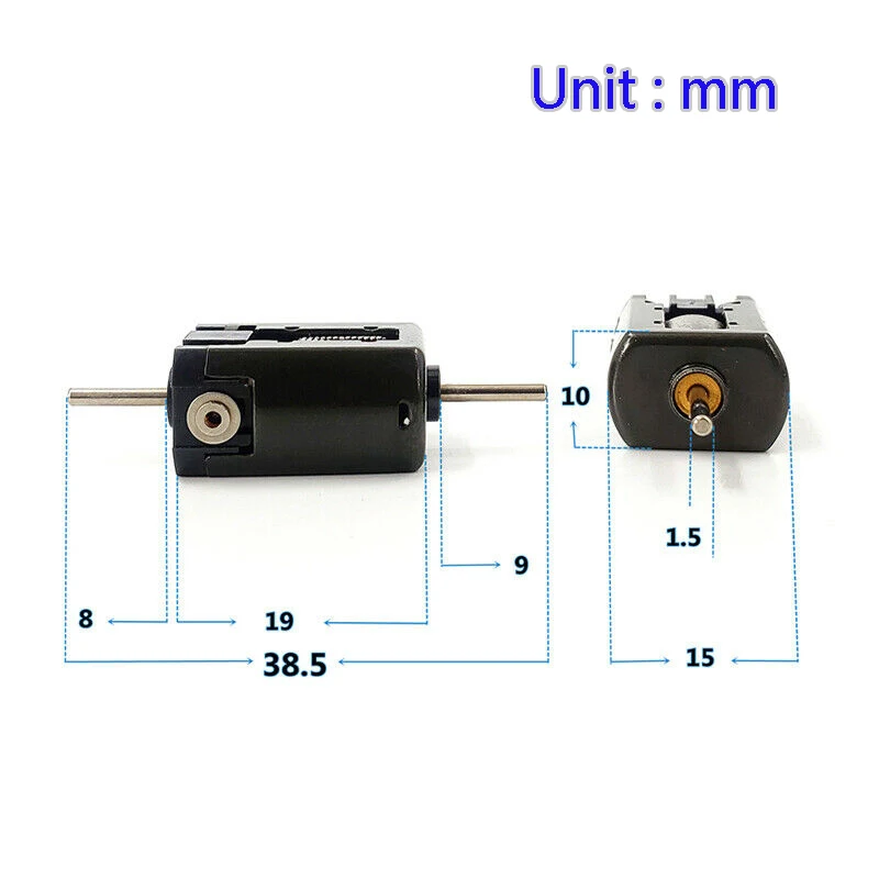 10 pcs lote 15mm mabuchi ft 010sa eixo 01