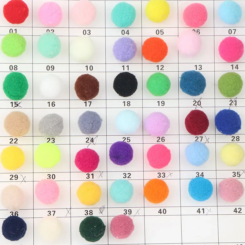 Deluxe Fluffy 8mm Round Pompoms for Kids' Crafts and DIY Projects, 2000 Pieces
