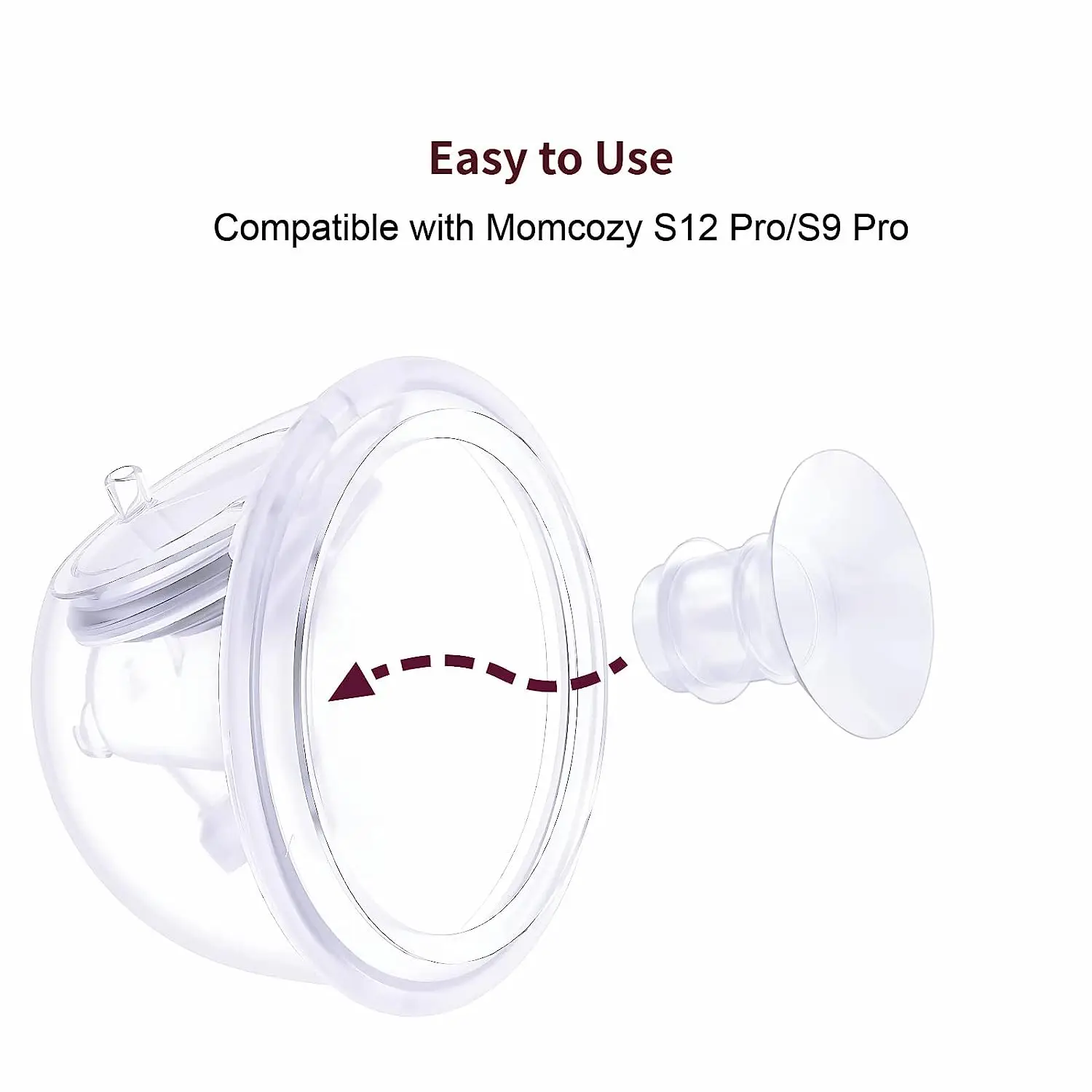 Breast pump accessories 5 Size Breast Milk Pump Flange Inserts Breast Shield Converter Practical Pump Replacement 13mm 15mm 17mm 19mm 21mm