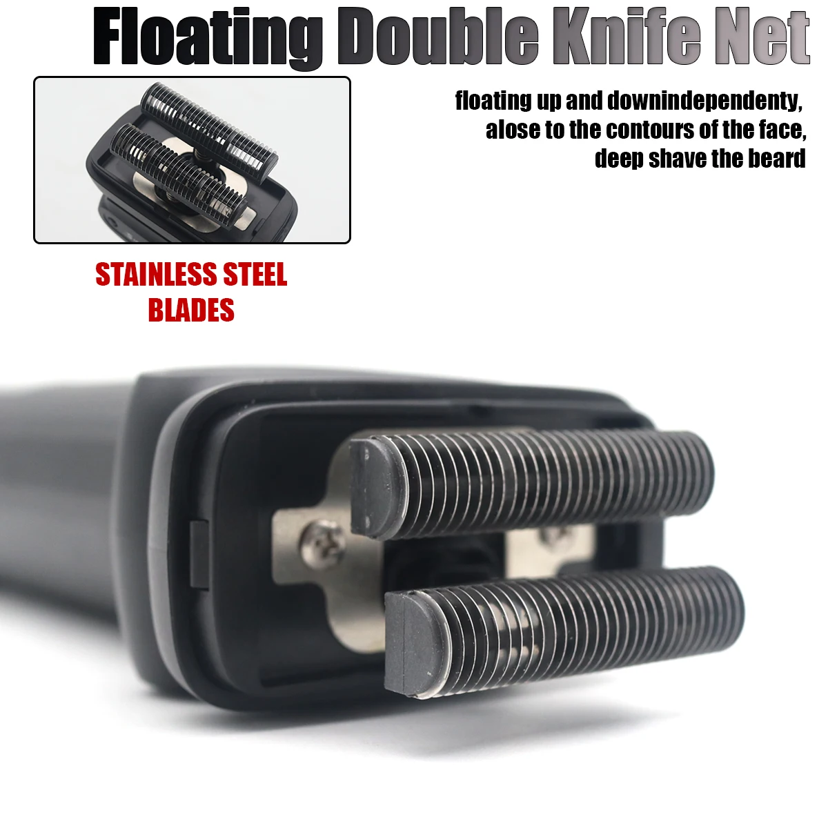 ماكينة تشذيب اللحية VGR V368 للرجال مع رقائق مزدوج...