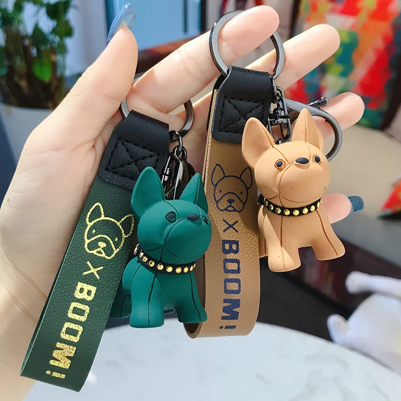 teenage mutant ninja turtles toys Creative kawaii French bulldog resin PVC doll key chain bag key ring ornaments accessories children's toys birthday gifts ninja turtles toys