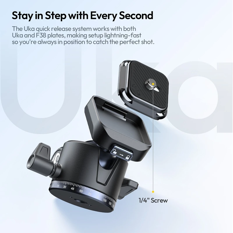 Ulanzi OMBRA II Travel Tripod with Uka Quick-Release 10KG Load 360° Rotation Ballhead for Photography Camera Smartphone Outdoor