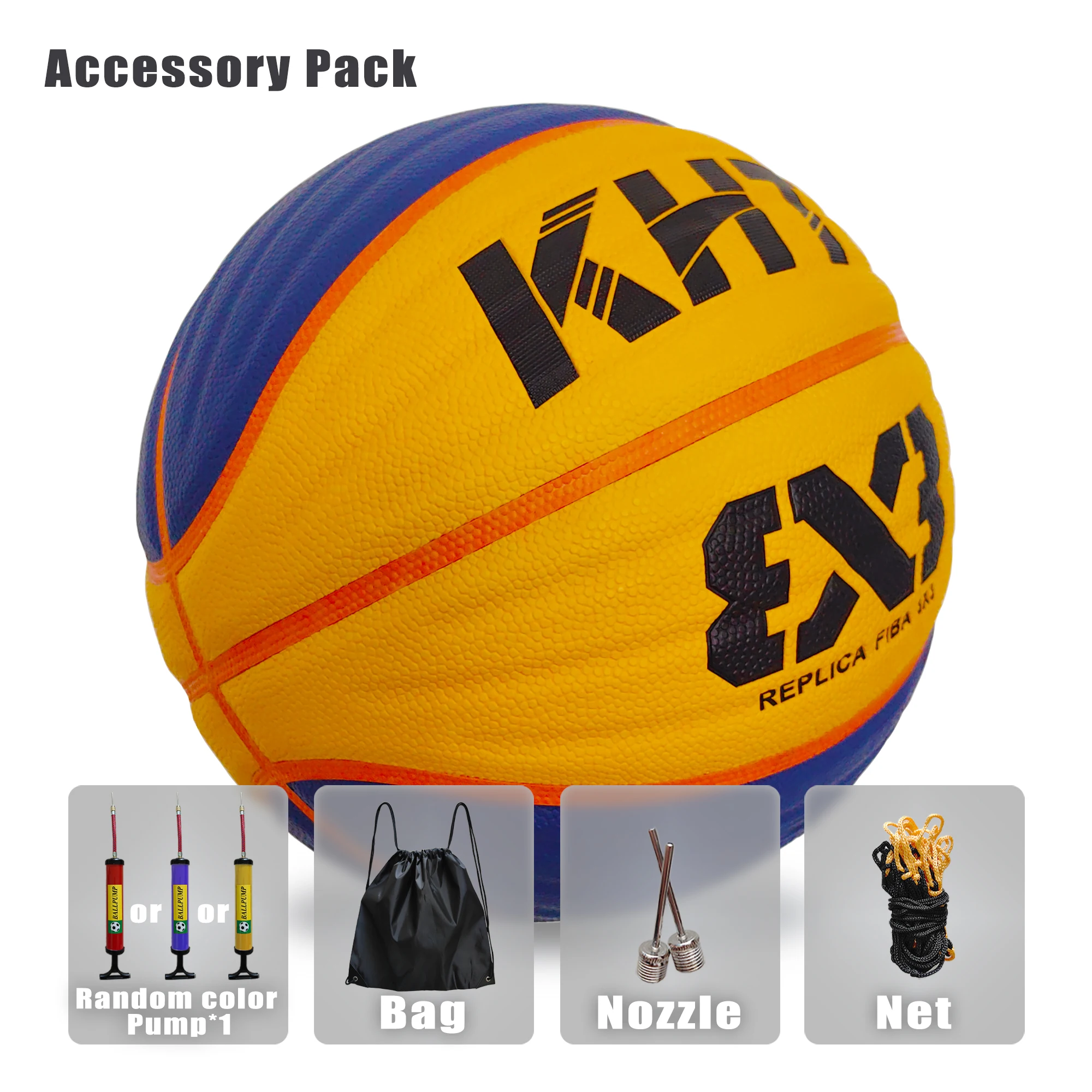 KHT Basketball 3X3 Match High Elasticity and Grip PU Ball Street Training Performnce Size 6/Size 7 for Women &  Men 4